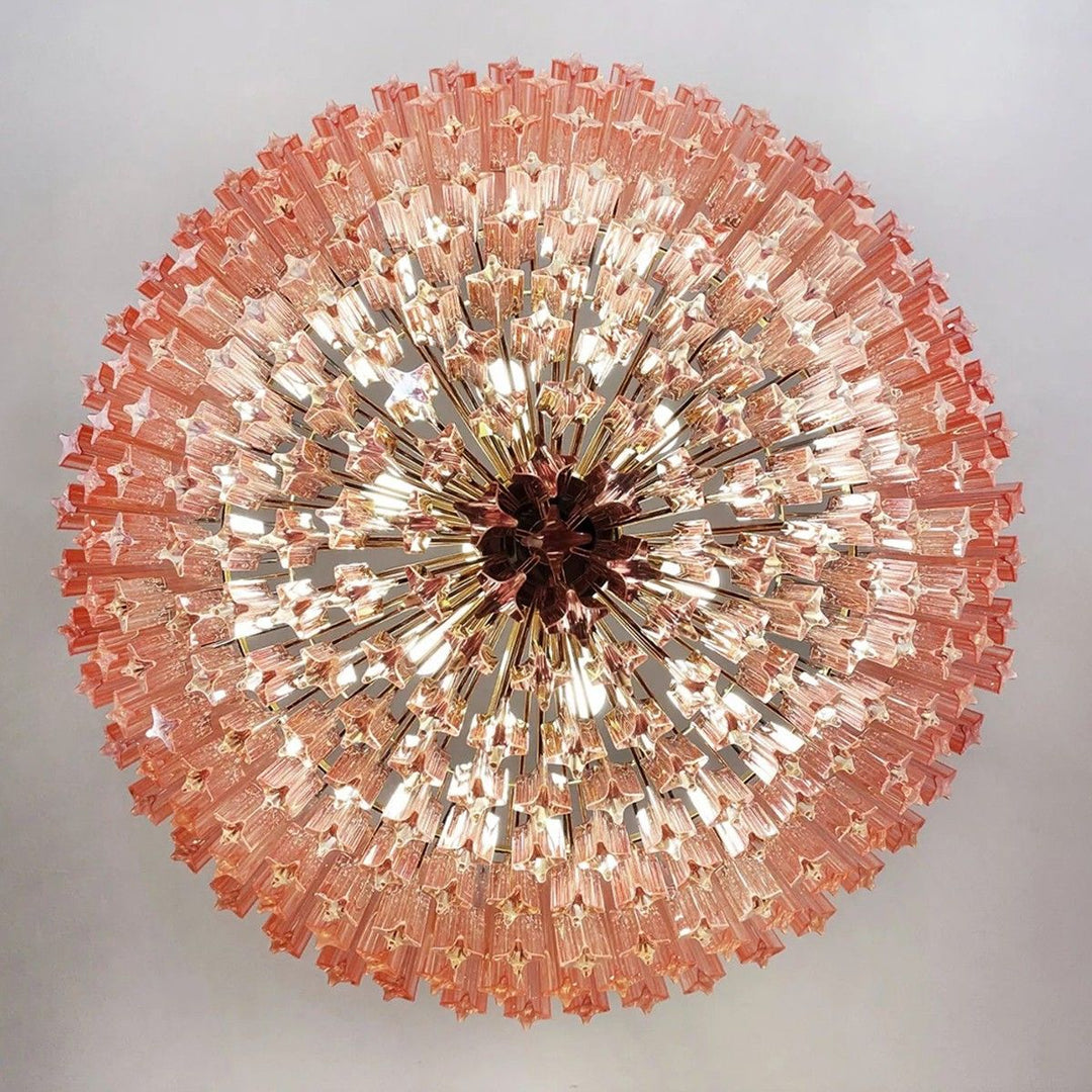 Murano Prisms Chandelier 30" – Luxury Italy Art Deco Lamp