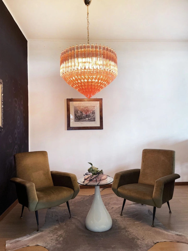 Murano Prisms Chandelier 30" – Luxury Italy Art Deco Lamp