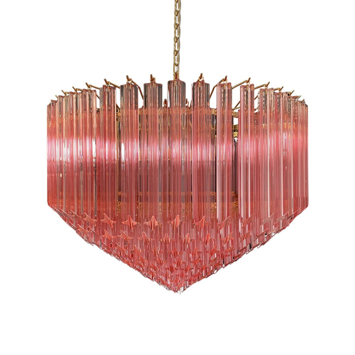 Murano Prisms Chandelier 30" – Luxury Italy Art Deco Lamp