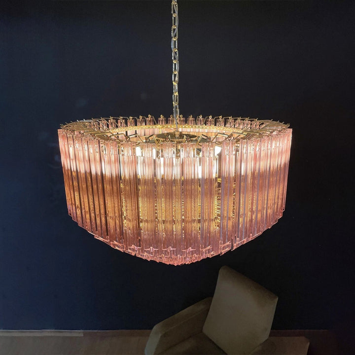 Murano Prisms Chandelier 30" – Luxury Italy Art Deco Lamp