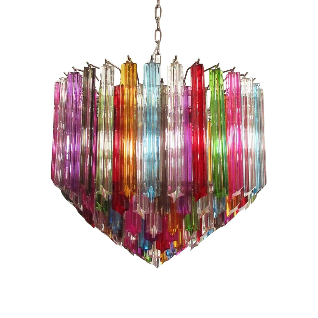 Murano Prisms Chandelier 30" – Luxury Italy Art Deco Lamp