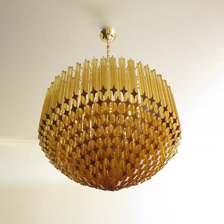 Murano Prisms Chandelier 30" – Luxury Italy Art Deco Lamp