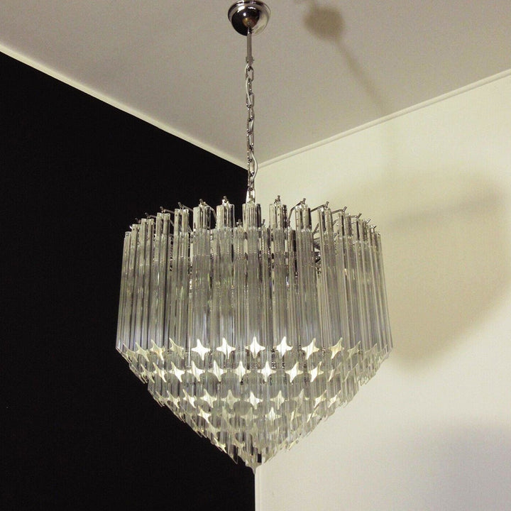 Murano Prisms Chandelier 30" – Luxury Italy Art Deco Lamp