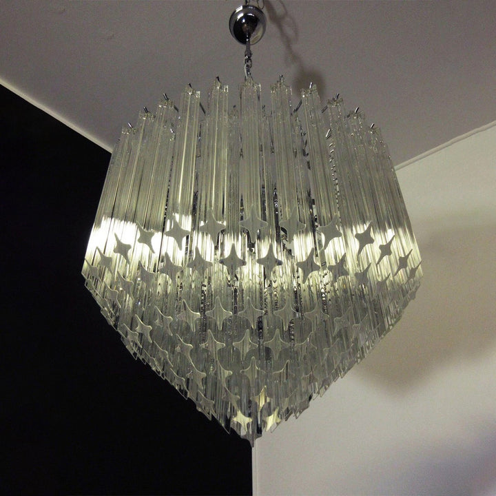 Murano Prisms Chandelier 30" – Luxury Italy Art Deco Lamp
