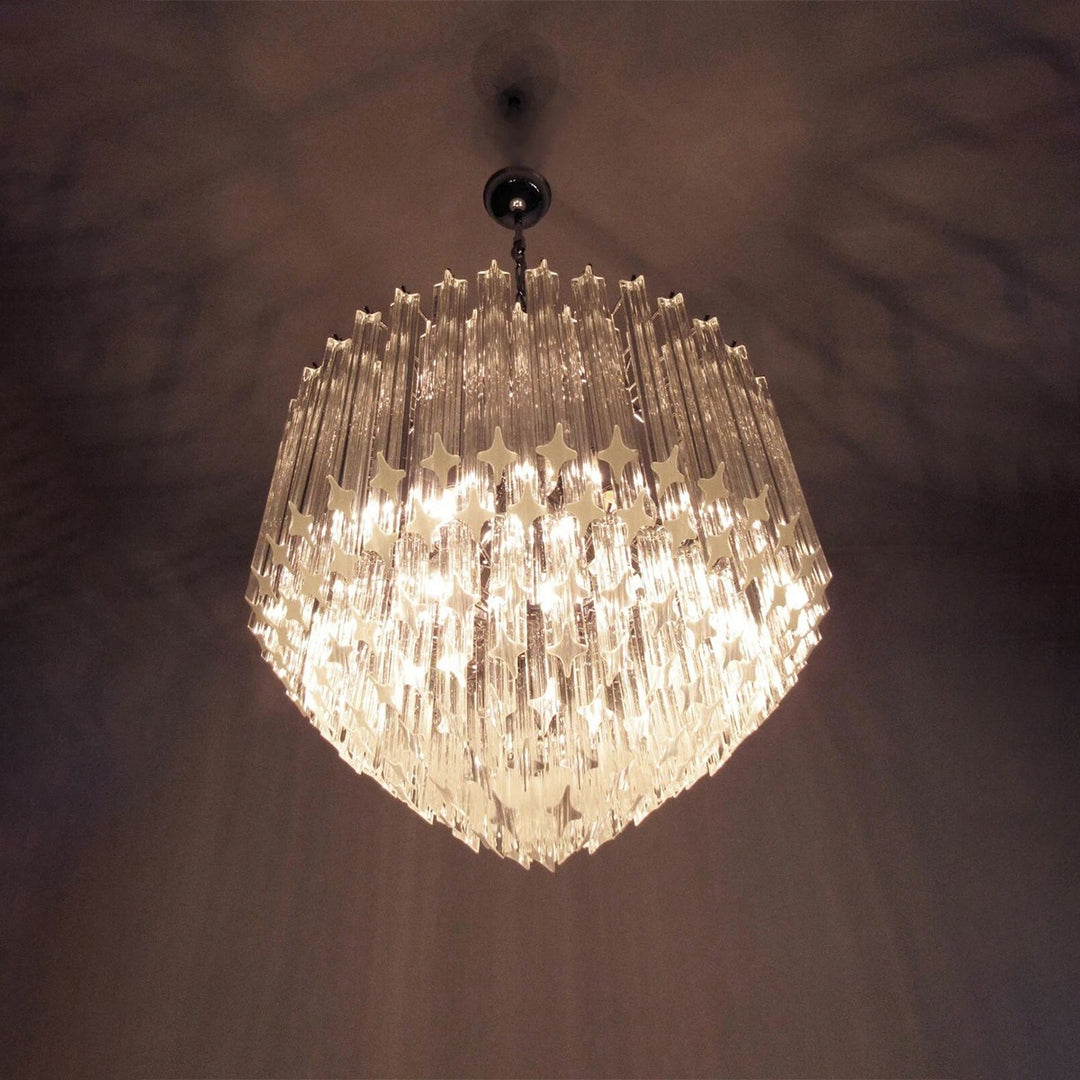 Murano Prisms Chandelier 30" – Luxury Italy Art Deco Lamp