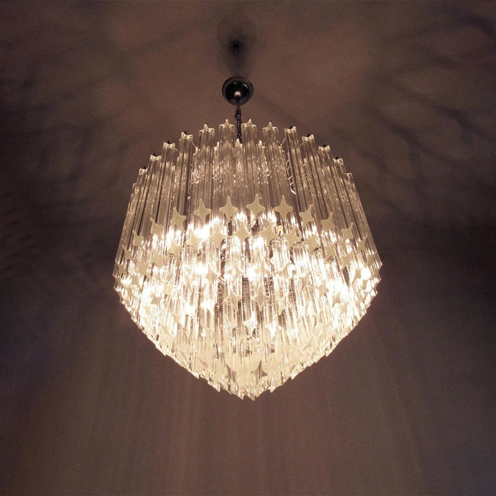 Murano Prisms Chandelier 30" – Luxury Italy Art Deco Lamp