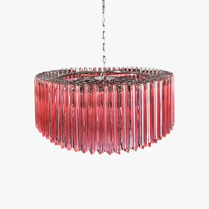 Murano Prisms Chandelier – Italian Round Dining Room Lamp