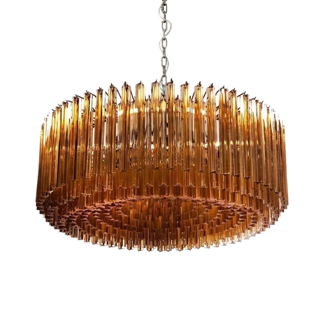 Murano Prisms Chandelier – Italian Round Dining Room Lamp