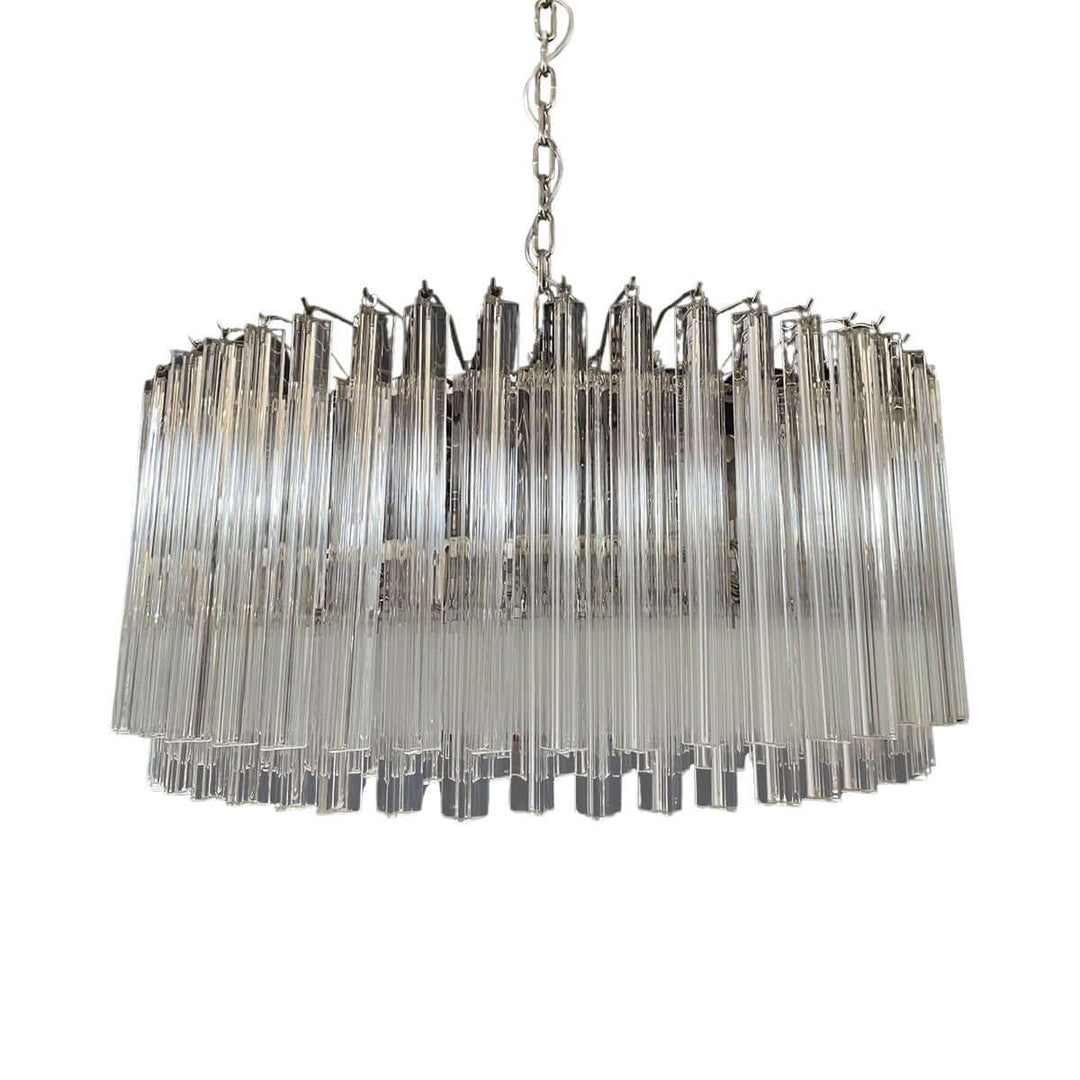 Murano Prisms Chandelier – Italian Round Dining Room Lamp