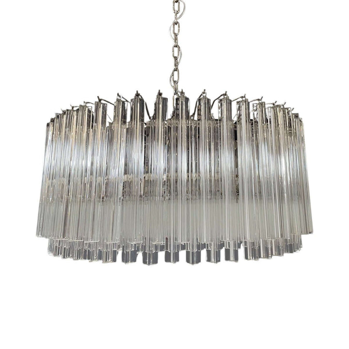 Murano Prisms Chandelier – Italian Round Dining Room Lamp