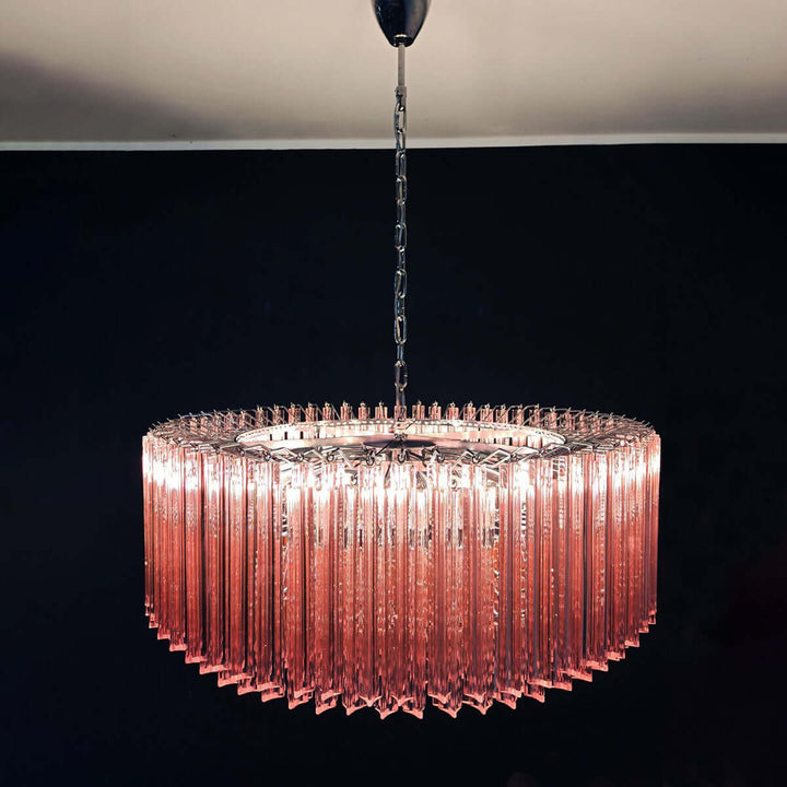 Murano Prisms Chandelier – Italian Round Dining Room Lamp