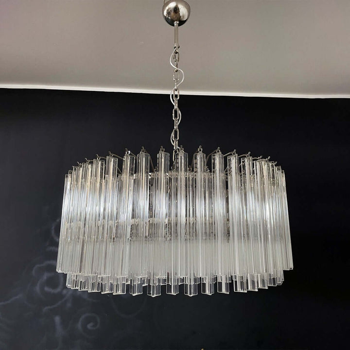 Murano Prisms Chandelier – Italian Round Dining Room Lamp