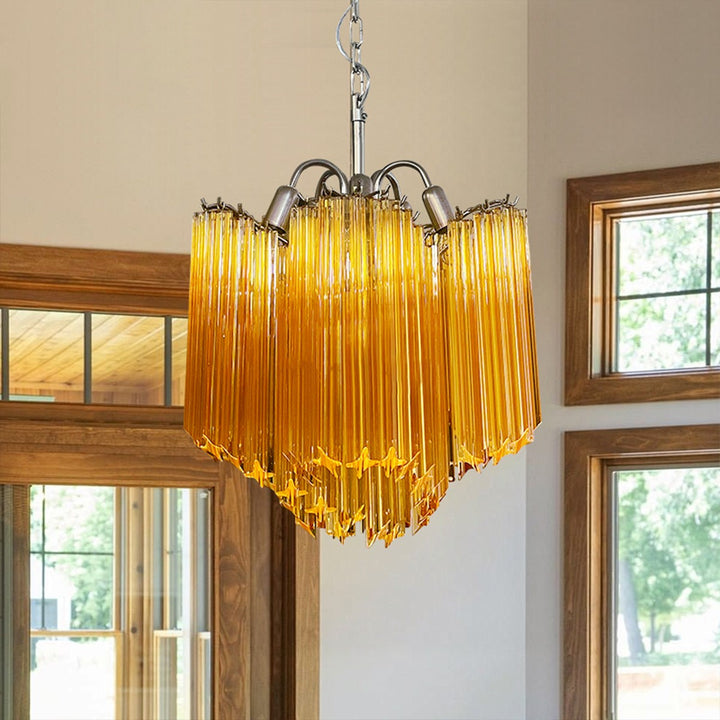 Murano Prisms Flower Chandelier 16"– Middle Ages Light Luxury