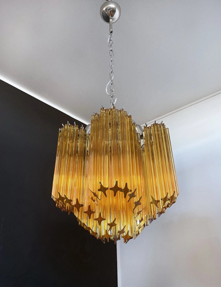 Murano Prisms Flower Chandelier 16"– Middle Ages Light Luxury