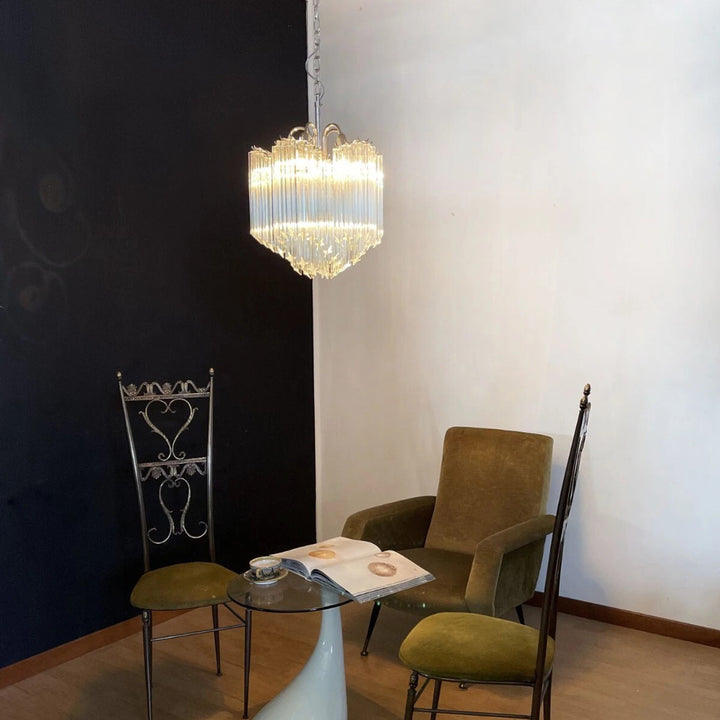 Murano Prisms Flower Chandelier 16"– Middle Ages Light Luxury