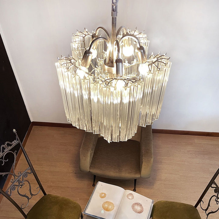 Murano Prisms Flower Chandelier 16"– Middle Ages Light Luxury