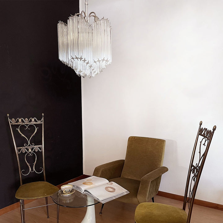 Murano Prisms Flower Chandelier 16"– Middle Ages Light Luxury