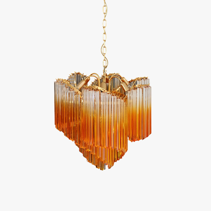 Murano Prisms Flower Chandelier 24" – French Retro Decorative Lamp