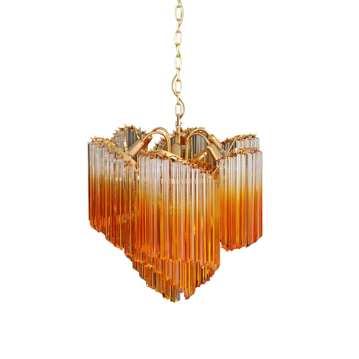 Murano Prisms Flower Chandelier 24" – French Retro Decorative Lamp