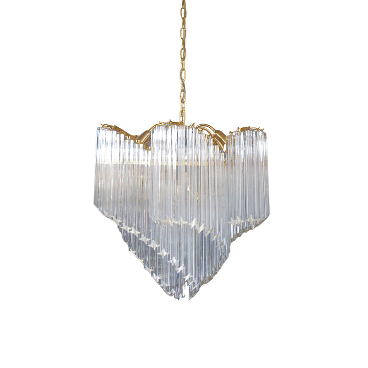 Murano Prisms Flower Chandelier 24" – French Retro Decorative Lamp