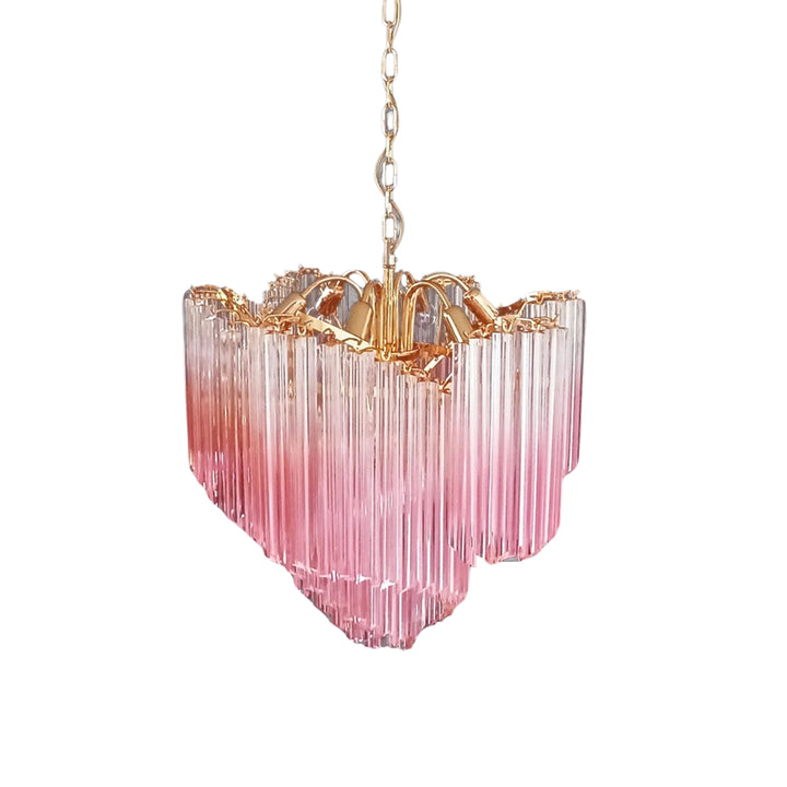 Murano Prisms Flower Chandelier 24" – French Retro Decorative Lamp