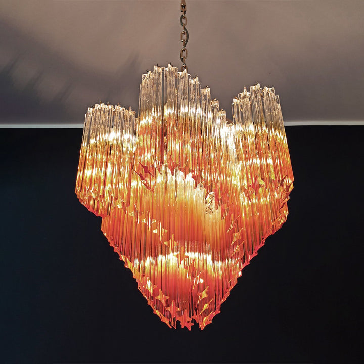 Murano Prisms Flower Chandelier 24" – French Retro Decorative Lamp