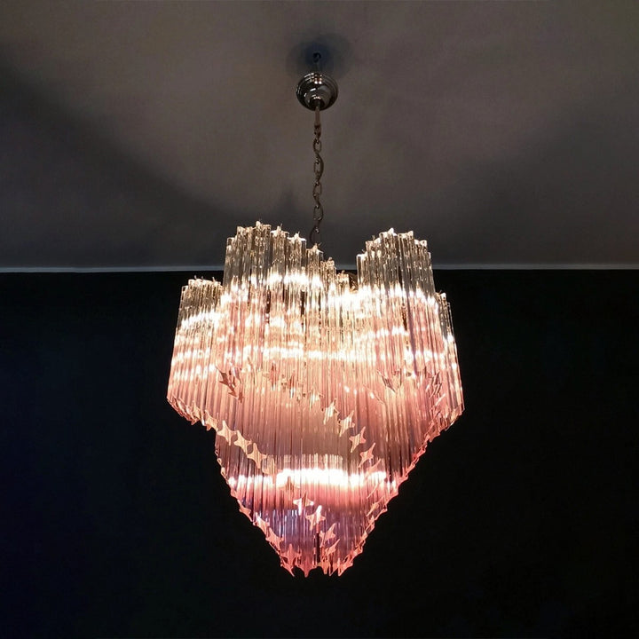 Murano Prisms Flower Chandelier 24" – French Retro Decorative Lamp