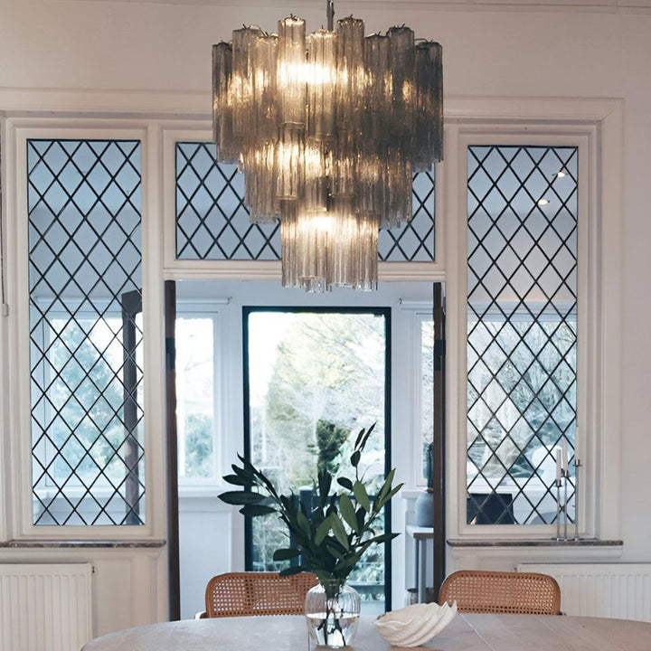 Murano Tubes Chandelier 11" – Italy Creativity Star Glass Decorative