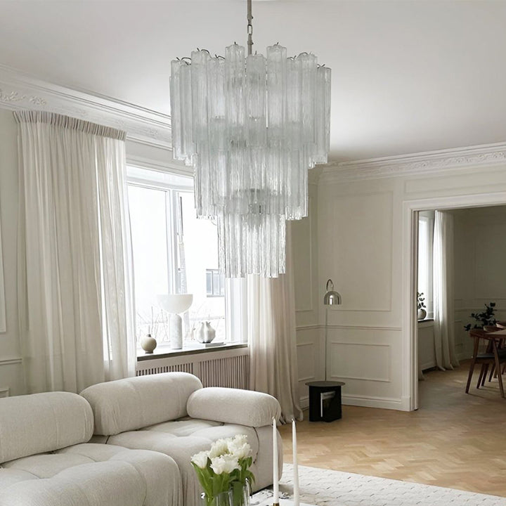 Murano Tubes Chandelier 11" – Italy Creativity Star Glass Decorative