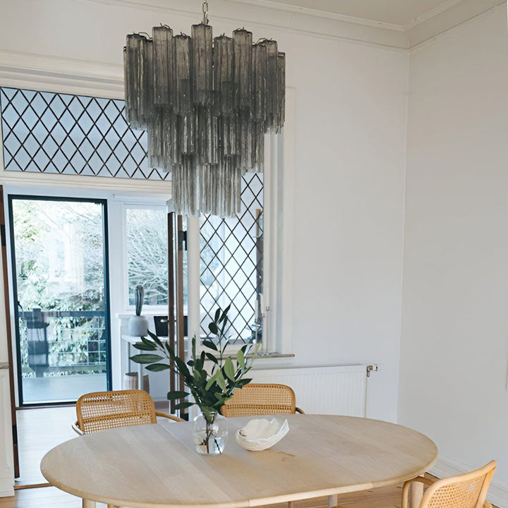 Murano Tubes Chandelier 11" – Italy Creativity Star Glass Decorative