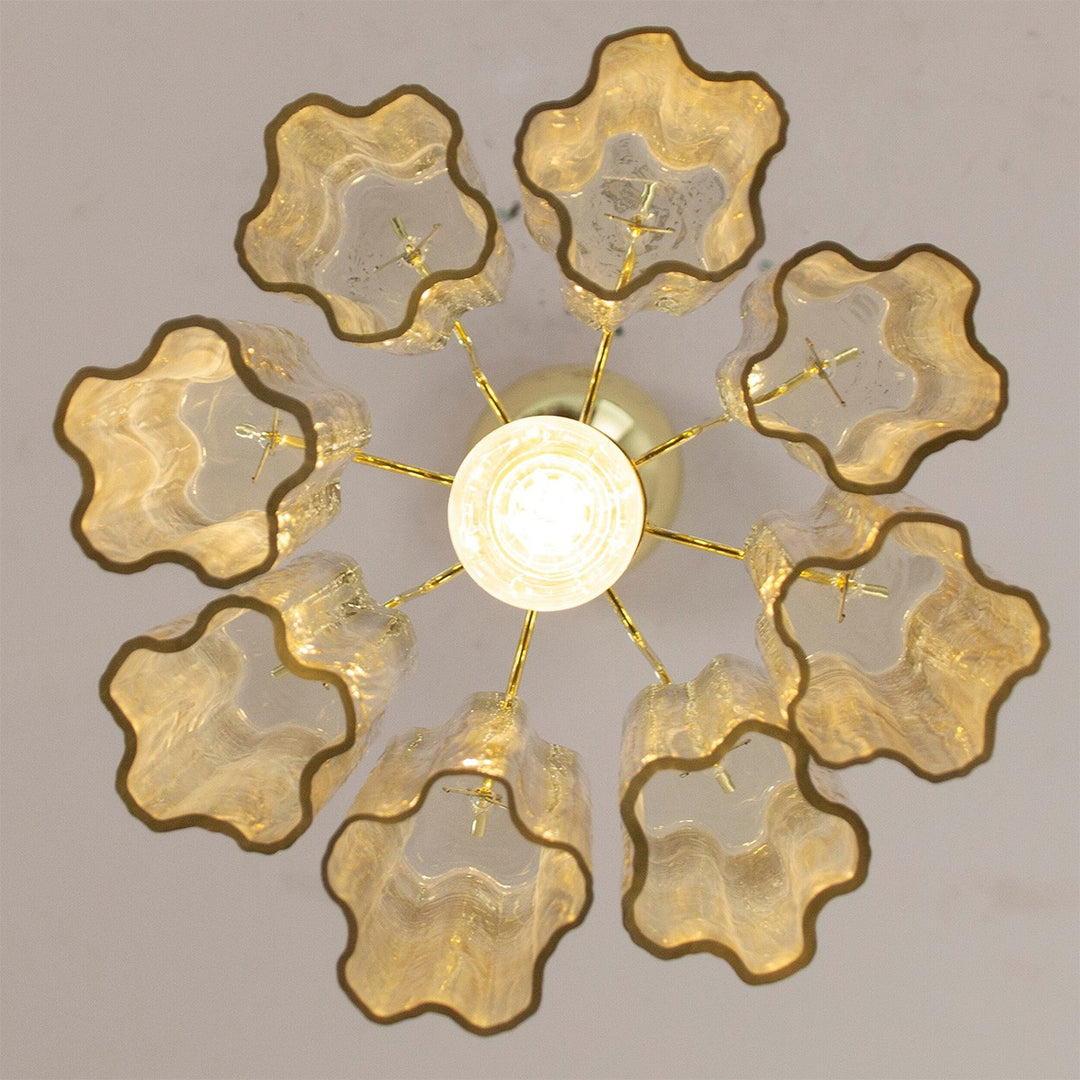 Murano Tubes Chandelier 11" – Italy retro Star Glass Decorative Lamp
