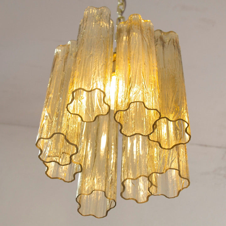 Murano Tubes Chandelier 11" – Italy retro Star Glass Decorative Lamp