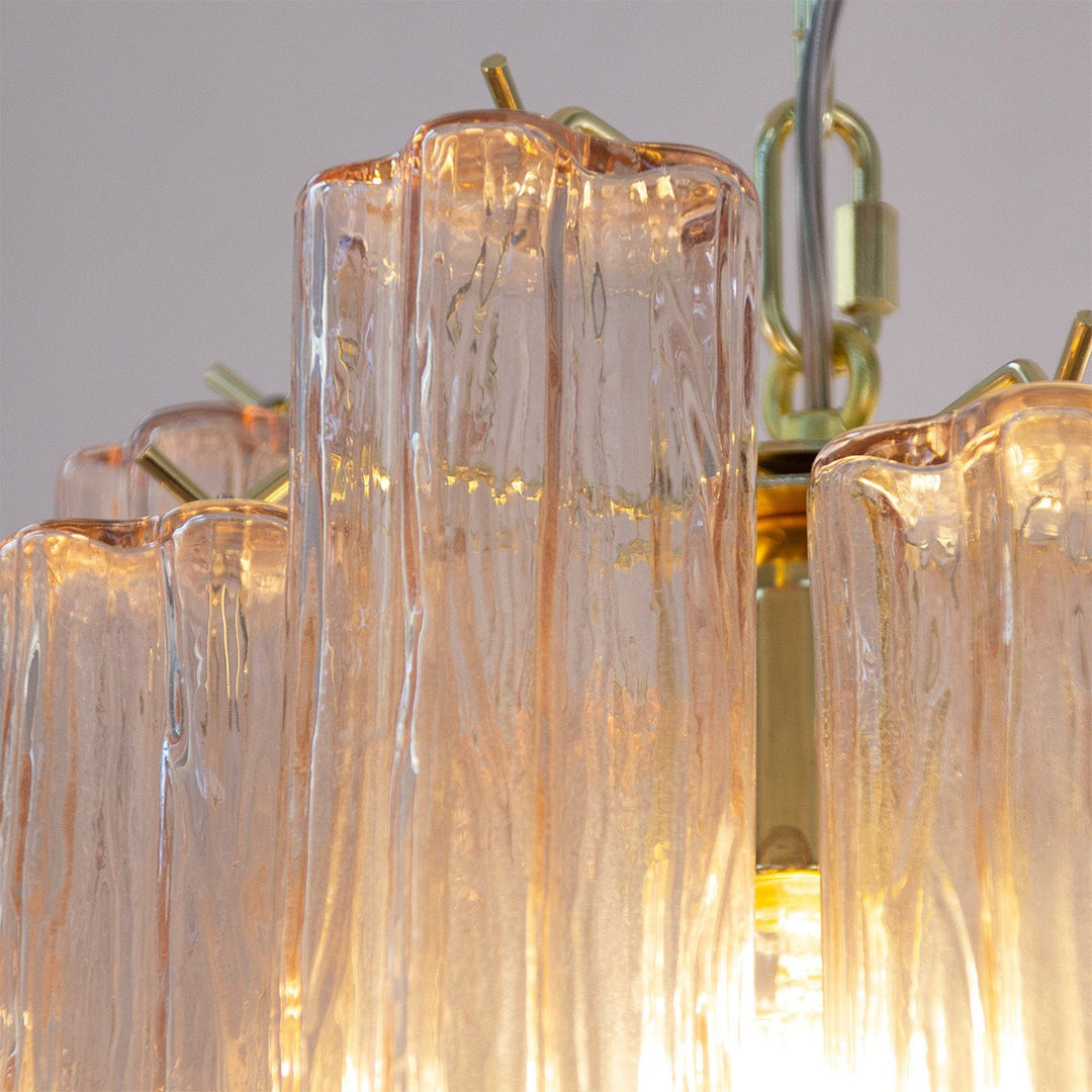 Murano Tubes Chandelier 11" – Italy retro Star Glass Decorative Lamp