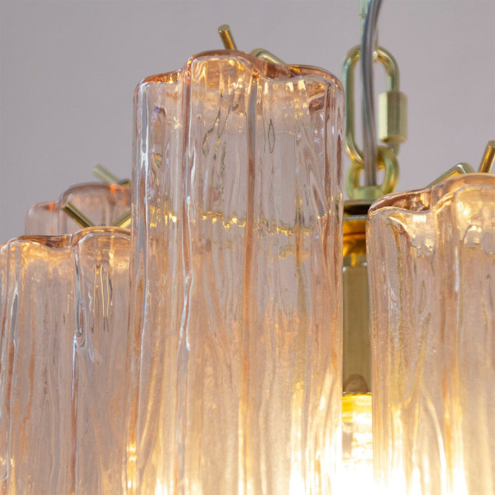 Murano Tubes Chandelier 11" – Italy retro Star Glass Decorative Lamp