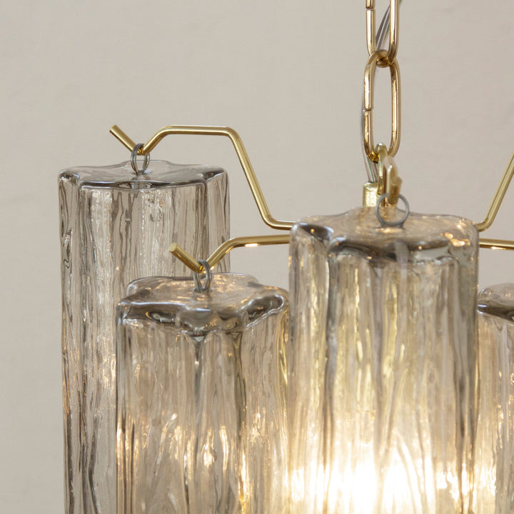 Murano Tubes Chandelier 11" – Italy retro Star Glass Decorative Lamp