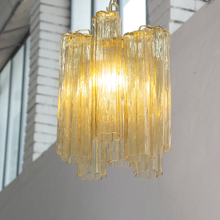 Murano Tubes Chandelier 11" – Italy retro Star Glass Decorative Lamp