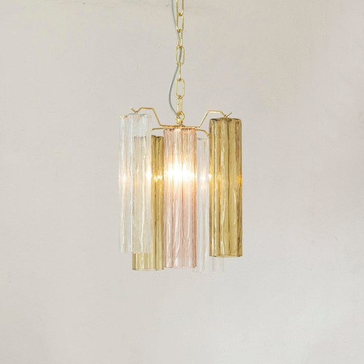 Murano Tubes Chandelier 11" – Italy retro Star Glass Decorative Lamp