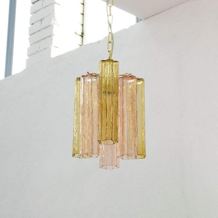 Murano Tubes Chandelier 11" – Italy retro Star Glass Decorative Lamp