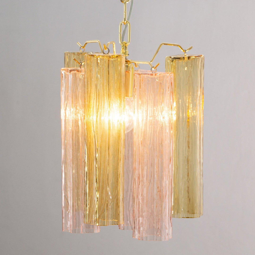 Murano Tubes Chandelier 11" – Italy retro Star Glass Decorative Lamp