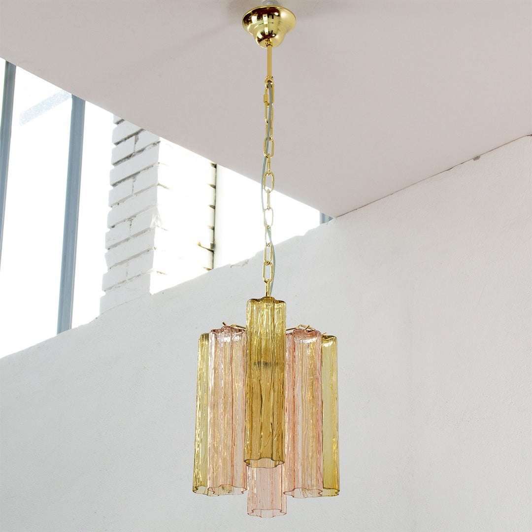 Murano Tubes Chandelier 11" – Italy retro Star Glass Decorative Lamp
