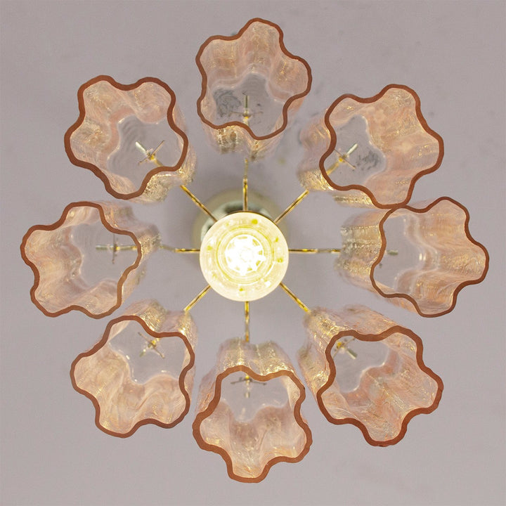 Murano Tubes Chandelier 11" – Italy retro Star Glass Decorative Lamp