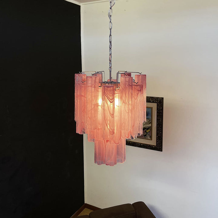 Murano Tubes Chandelier 19" – Italy Modern Murano Star Glass Lamp