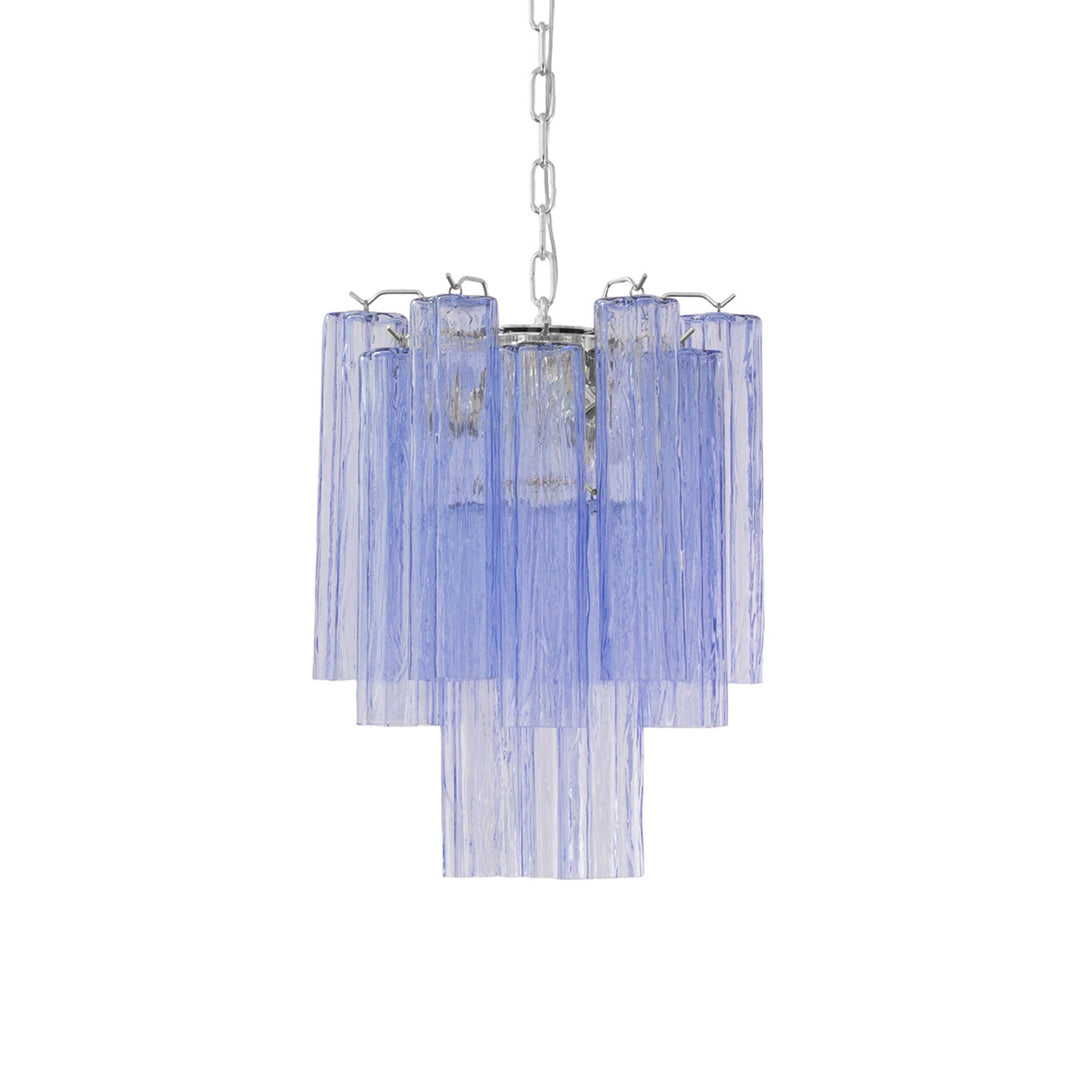 Murano Tubes Chandelier 19" – Italy Modern Murano Star Glass Lamp