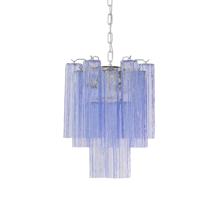 Murano Tubes Chandelier 19" – Italy Modern Murano Star Glass Lamp
