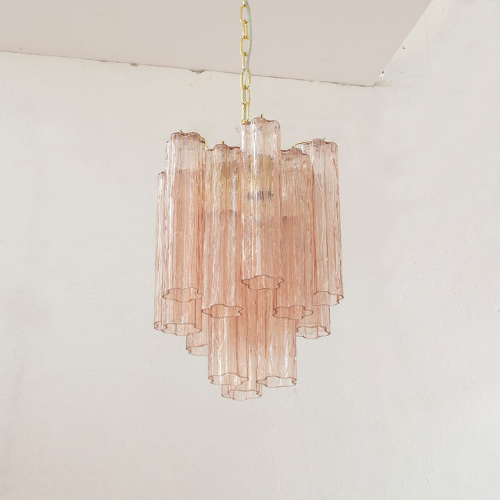 Murano Tubes Chandelier 19" – Italy Modern Murano Star Glass Lamp