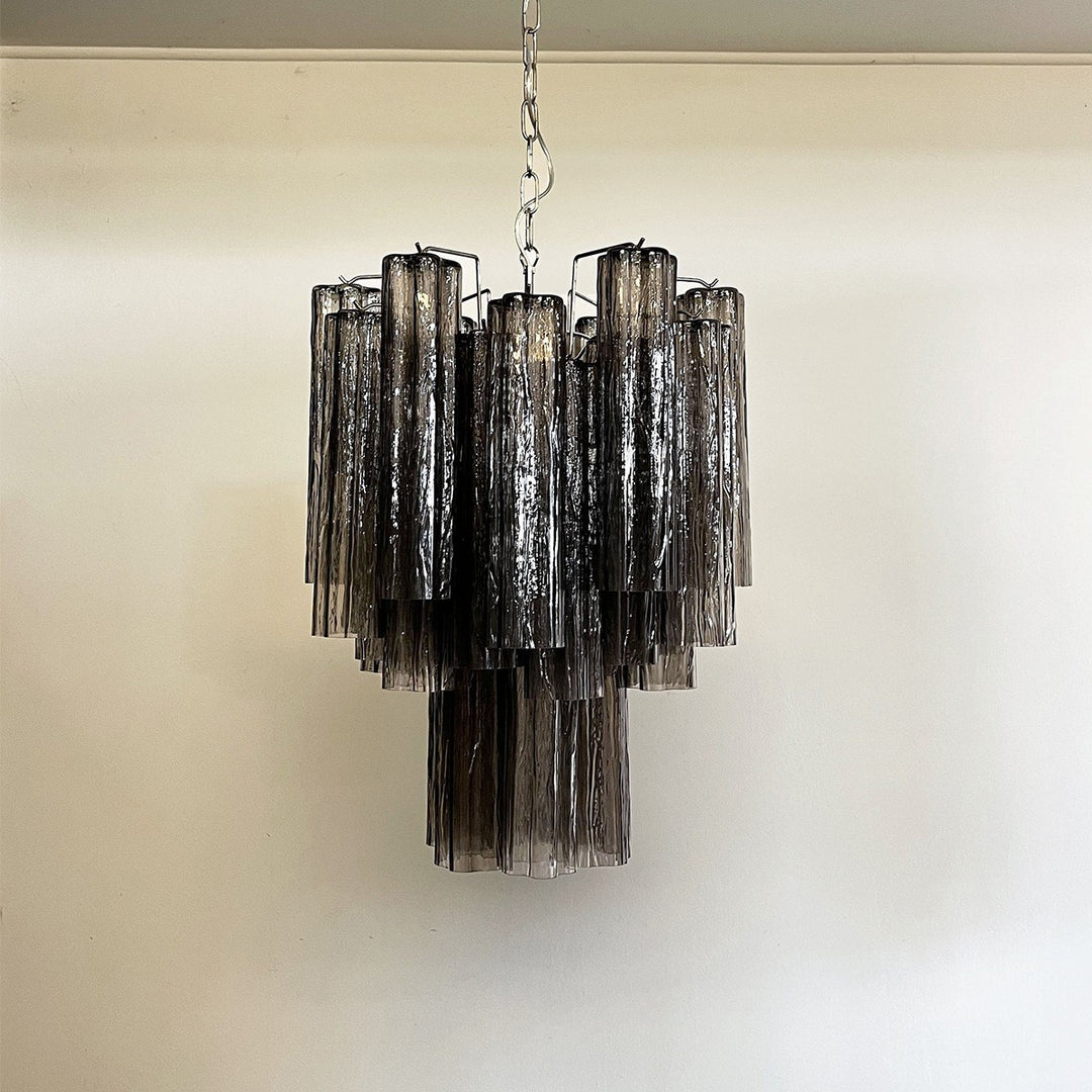Murano Tubes Chandelier 19" – Italy Modern Murano Star Glass Lamp