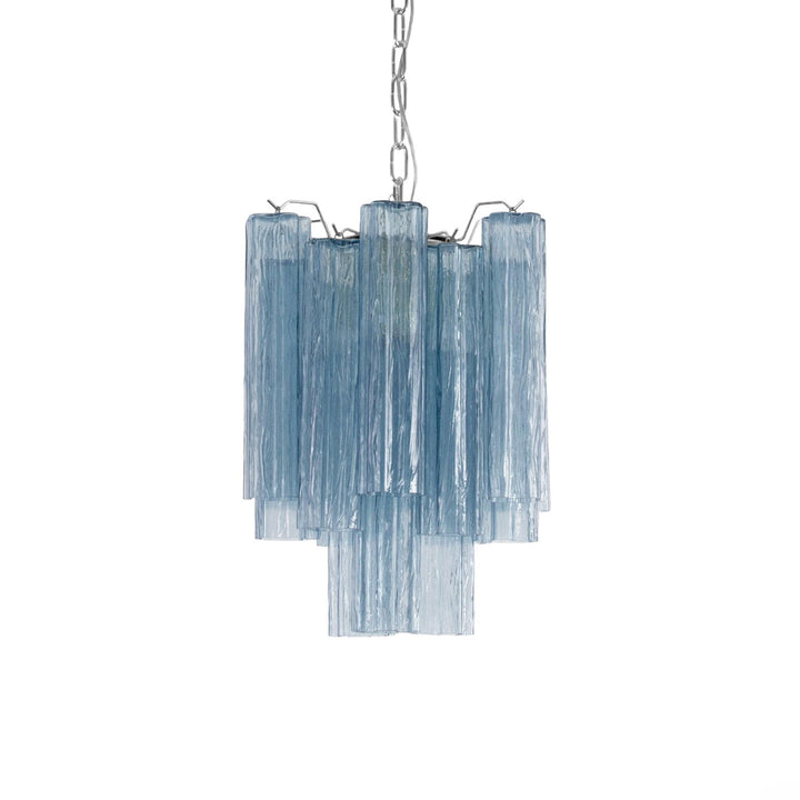 Murano Tubes Chandelier 19" – Italy Modern Murano Star Glass Lamp