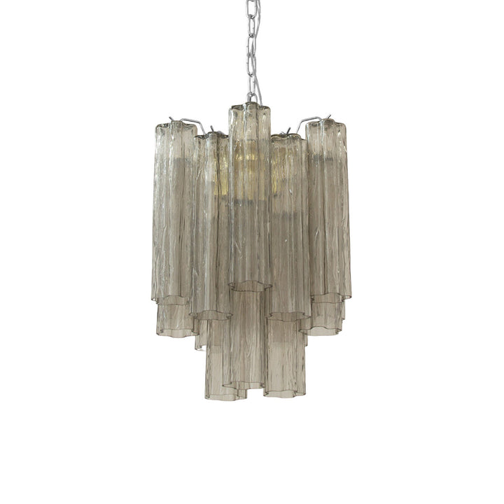 Murano Tubes Chandelier 19" – Italy Modern Murano Star Glass Lamp