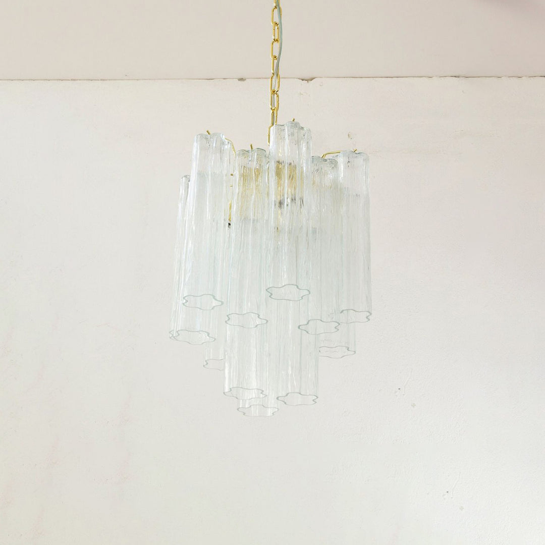 Murano Tubes Chandelier 19" – Italy Modern Murano Star Glass Lamp