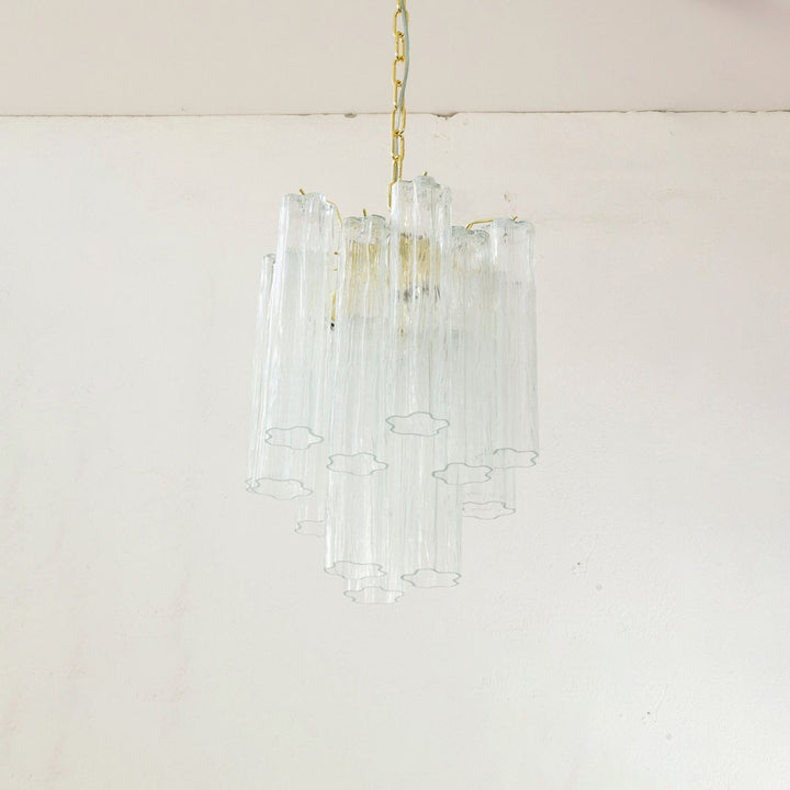 Murano Tubes Chandelier 19" – Italy Modern Murano Star Glass Lamp